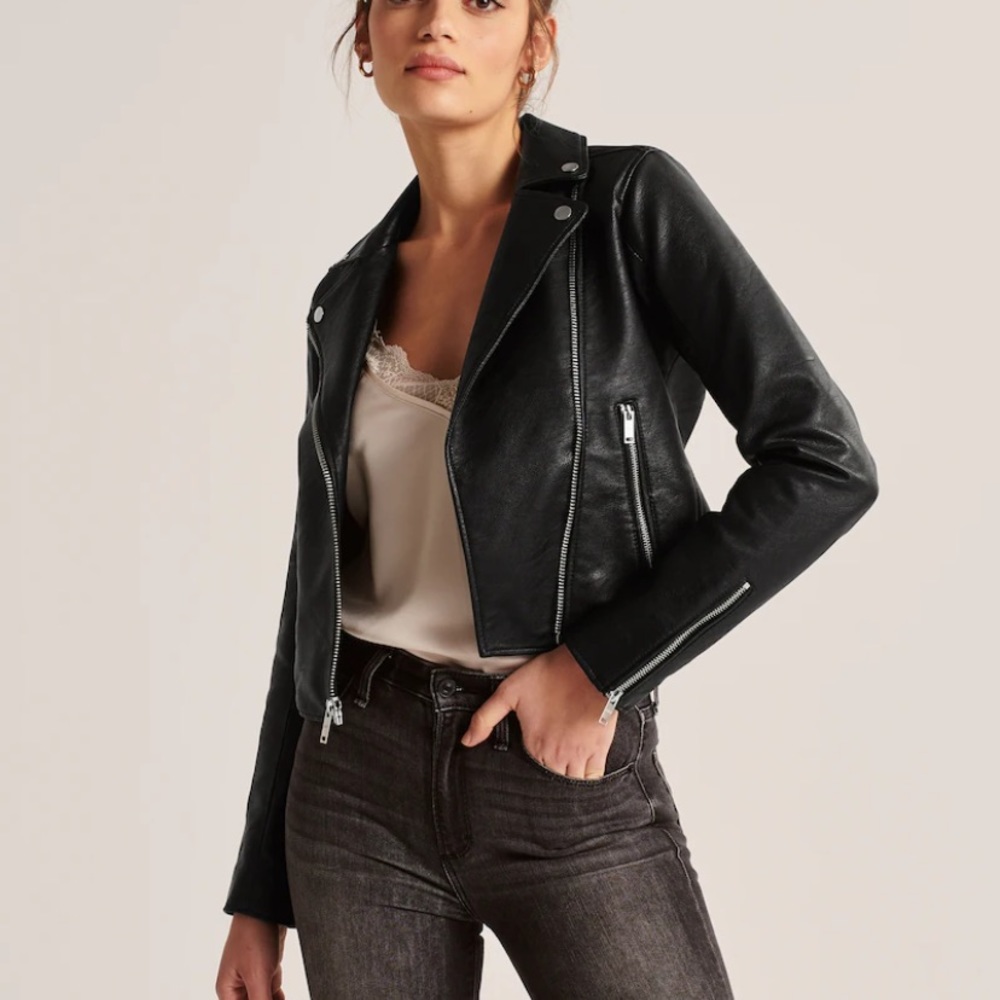 Faux Leather Moto Jacket